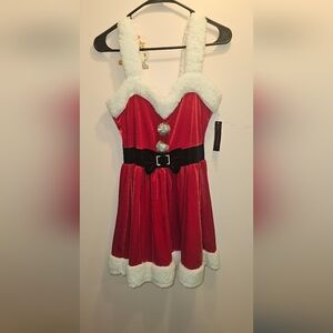 Red Santa Dress Costume for Adults
